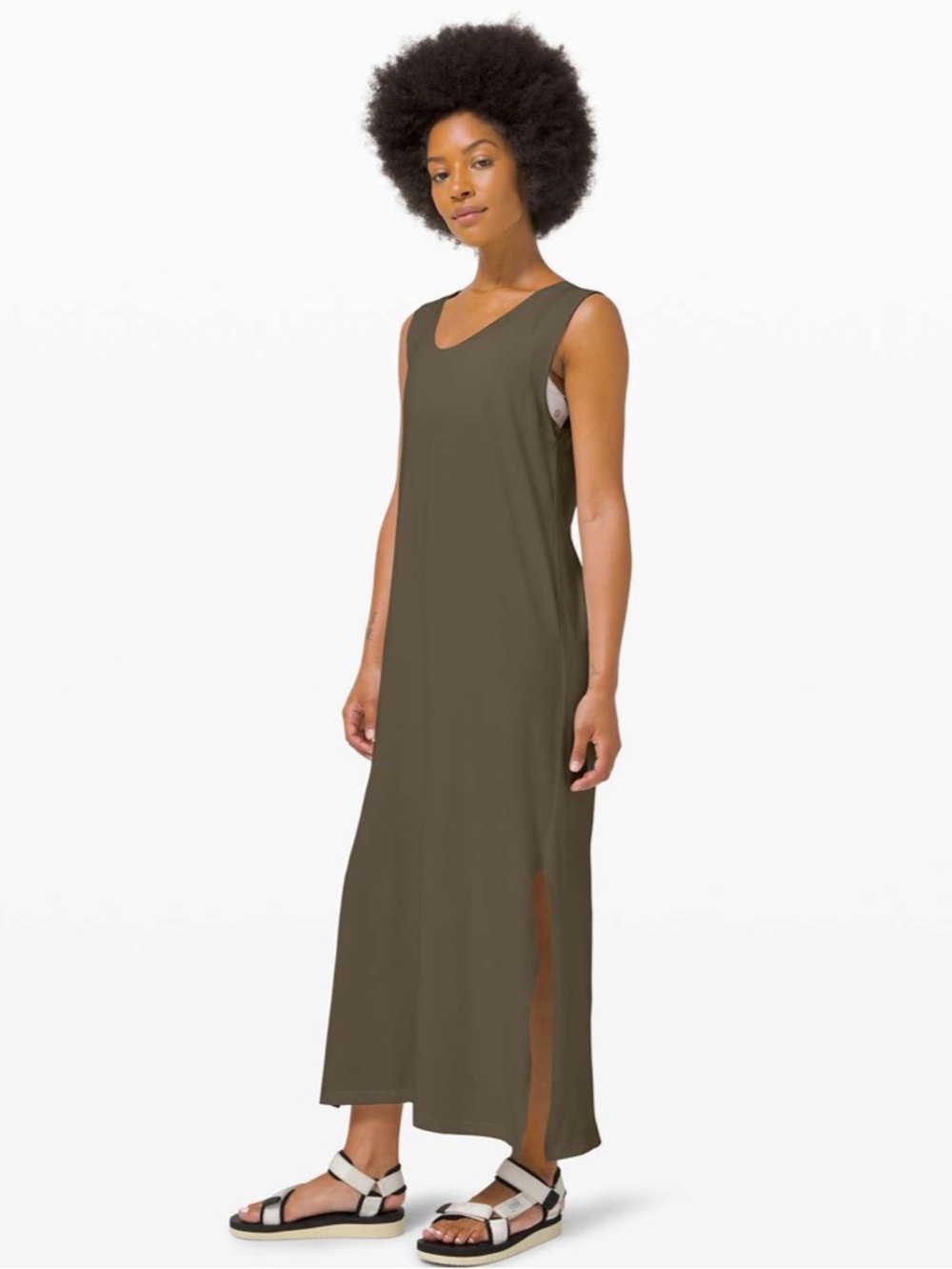 Lululemon All Yours Tank Maxi Dress Dark Olive Green size 8 fit - Picture 6 of 16